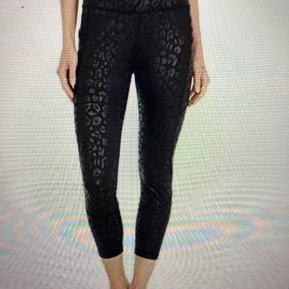 X Gottex PERFECT leopard black leggings Small - Picture 2 of 9